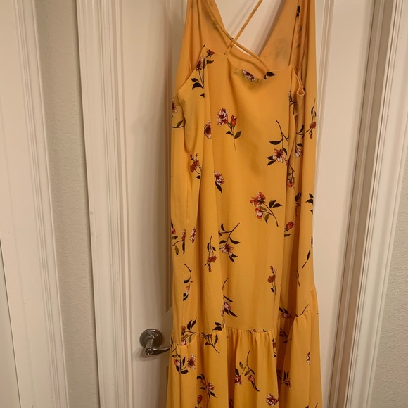 Yellow Floral Gibson Dress Size XXL - Picture 2 of 4